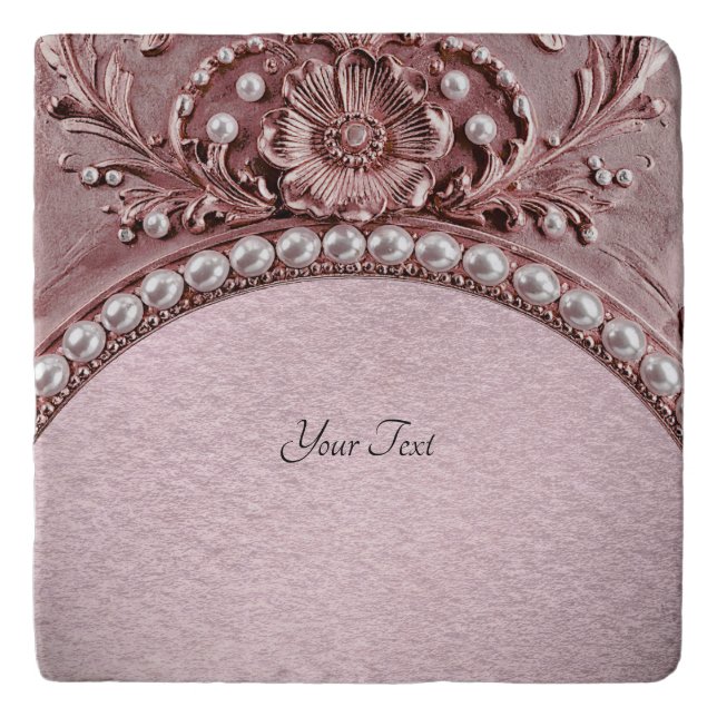 Pink Flower Trivet (Front)