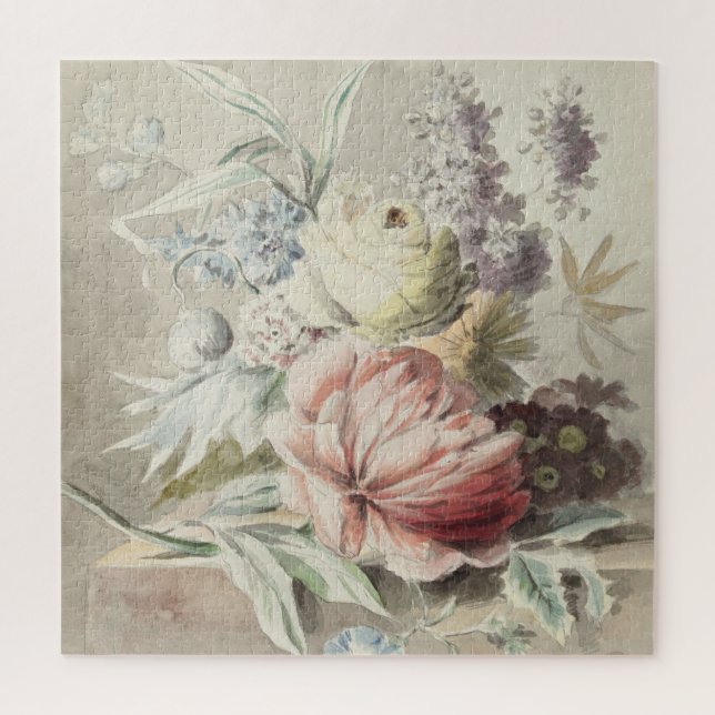 Pink Flower Vase Pretty Jigsaw Puzzle (Vertical)