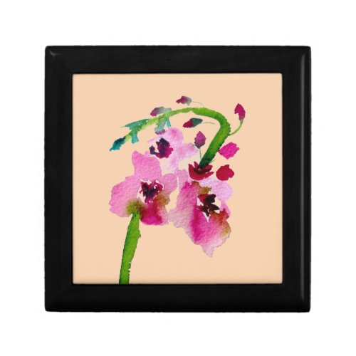 Pink flower Verbascum floral blush art Gift Box