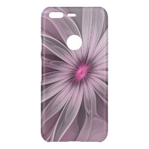 Pink Flower Waiting For A Bee Abstract Fractal Art Uncommon Google Pixel Case