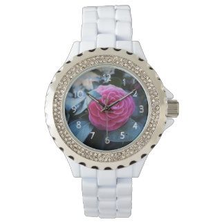 Pink flower watch