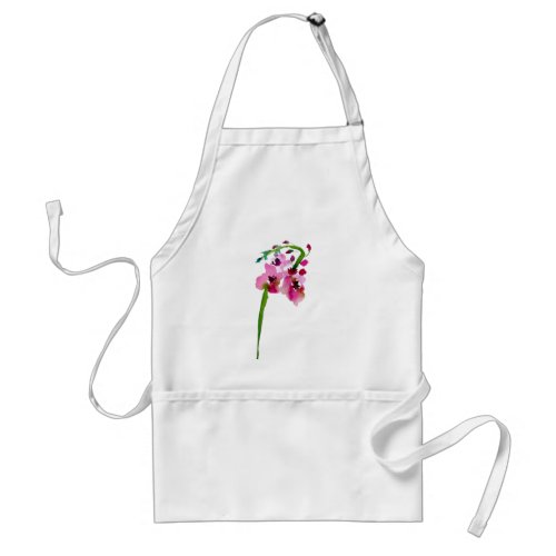 Pink flower watercolor Verbascum blush Adult Apron