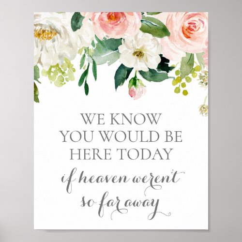 Pink Flower We Know You Would Be Here Today Sign