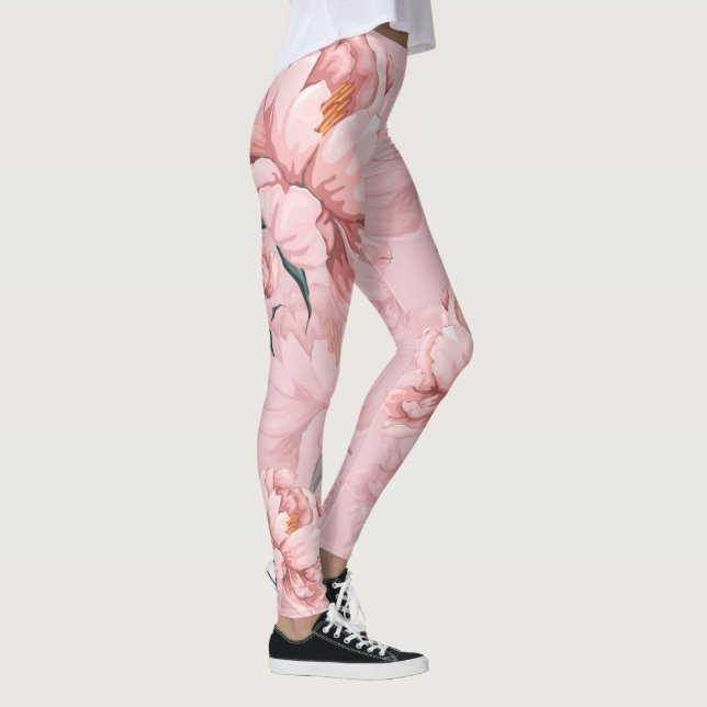 Pink flower womans leggings (Right)