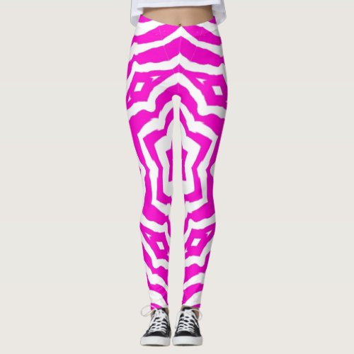 Pink Flower Yoga Pants Gym Workout Stretch Pants