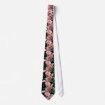 Pink Flowering Begonia Neck Tie