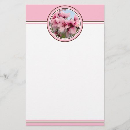 Pink Flowering Branch Stationery - Pink