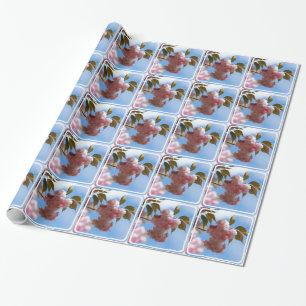 Pink Flowering Cherry Tree Wrapping Paper