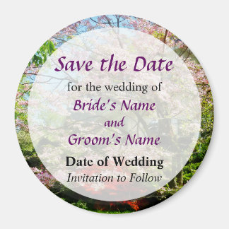 Pink Flowering Dogwood Save the Date Magnet