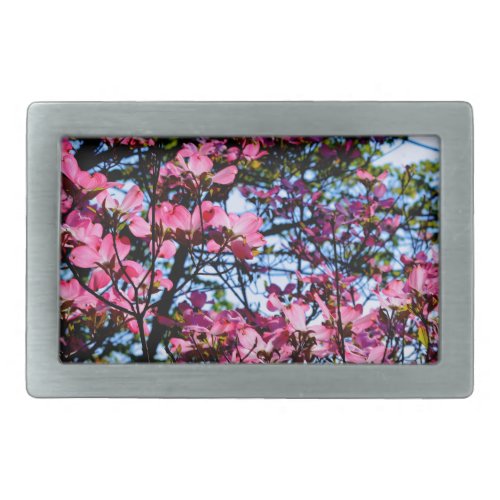 Pink flowering Dogwood tree Belt Buckle