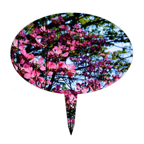 Pink flowering Dogwood tree Cake Topper