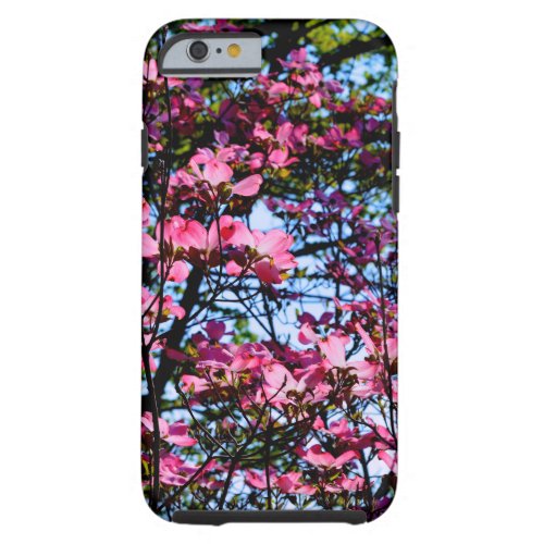 Pink flowering Dogwood tree Tough iPhone 6 Case