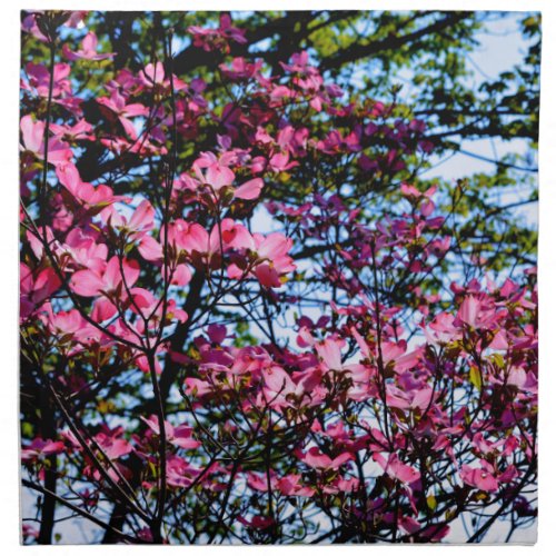 Pink flowering Dogwood tree Cloth Napkin
