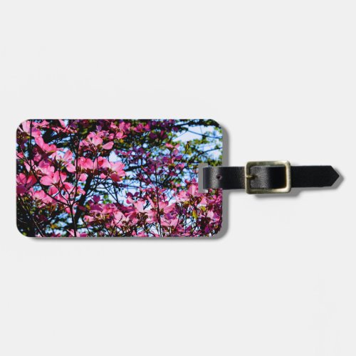 Pink flowering Dogwood tree Luggage Tag