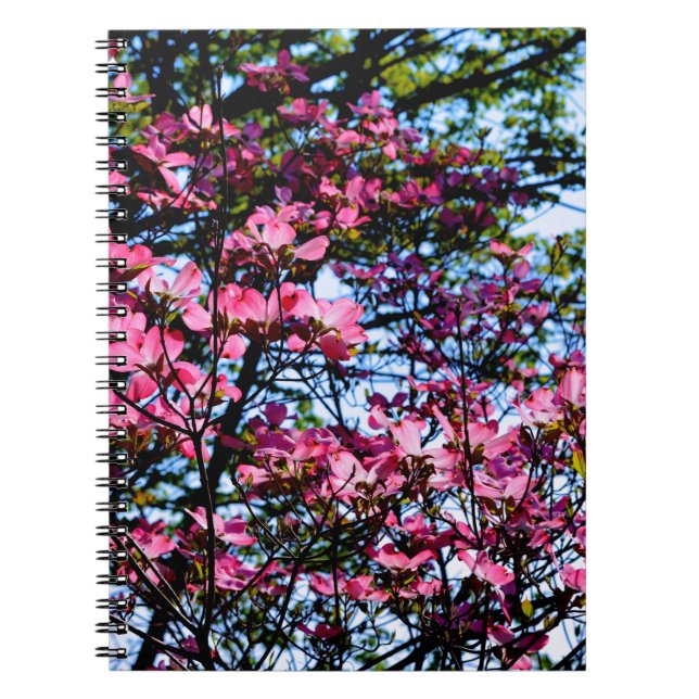 Pink flowering Dogwood tree Notebook (Front)