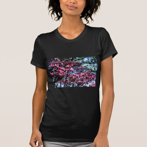 Pink flowering dogwood tree photo T_Shirt