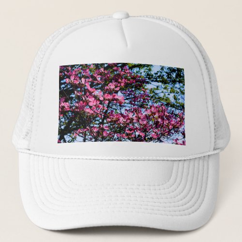 Pink flowering Dogwood tree Trucker Hat