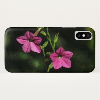 Pink Flowering Tobacco Floral iPhone X  Case