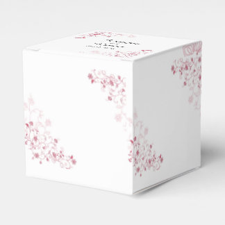 Pink Flowering Vines Wedding Favor Box
