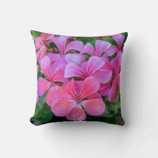 Pink Flowers 1 Throw Pillow