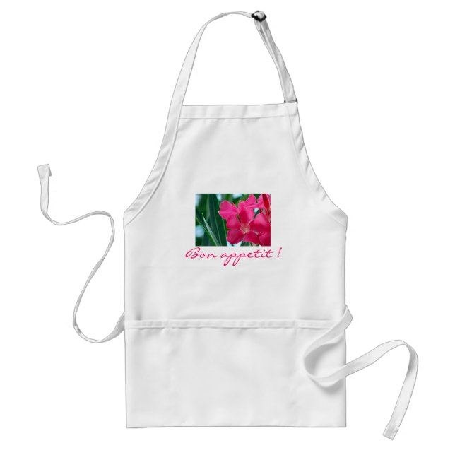 Pink Flowers Adult Apron (Front)