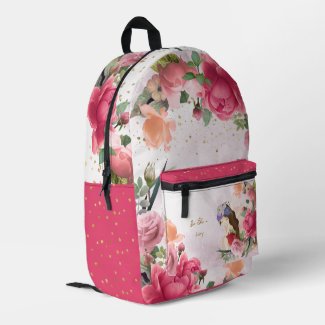 Pink Flowers And Fairies Girl 