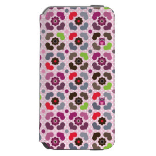 pink flowers and owls pattern iPhone 6/6s wallet case