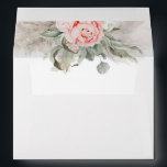 Pink Flowers and Sage Greenery Elegant Soft Boho E Envelope<br><div class="desc">White pink flowers and pampas grass elegant envelopes</div>
