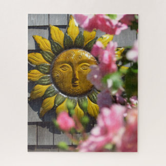 Pink Flowers and Sun - Martha's Vineyard Jigsaw Puzzle