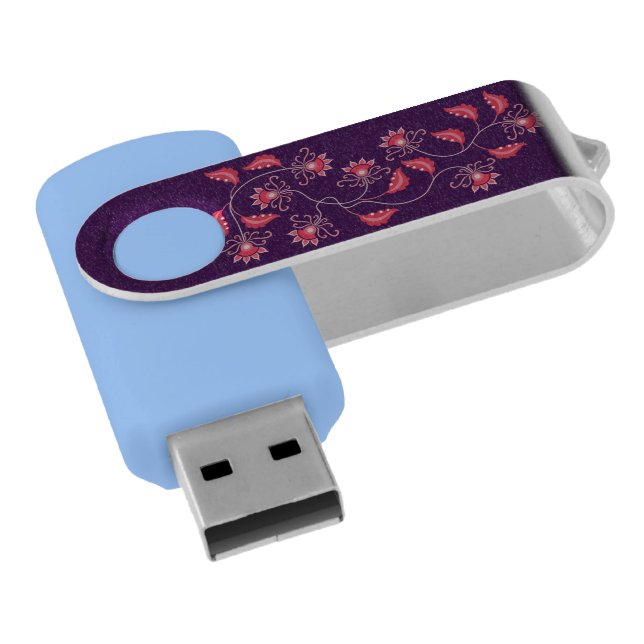 PINK FLOWERS AS GIFT FOR YOUR LOVER FLASH DRIVE (Angled)