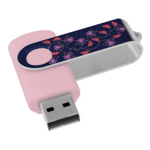 PINK FLOWERS AS GIFT FOR YOUR LOVER FLASH DRIVE