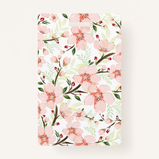 Pink flowers badge (Front)