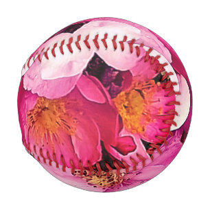 Pink flowers baseball