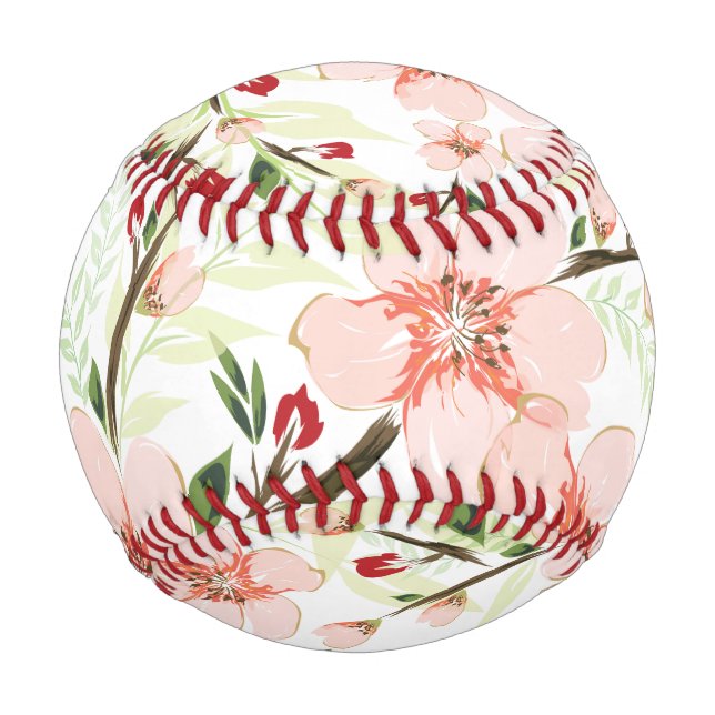 Pink flowers baseball (Front)