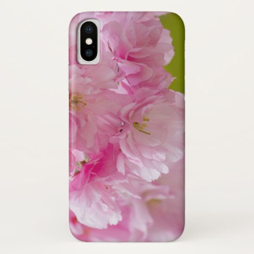 Pink Flowers Beautiful Coloring Nature Pictures iPhone X Case