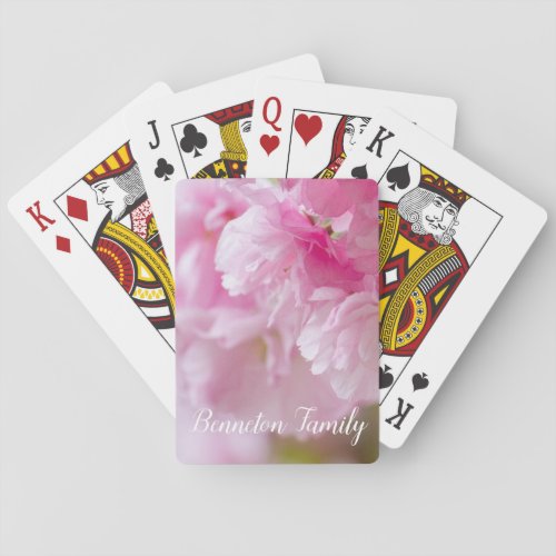 Pink Flowers Beautiful Coloring Nature Pictures Poker Cards