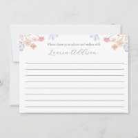 Pink FLowers Beautiful Floral Advice Cards