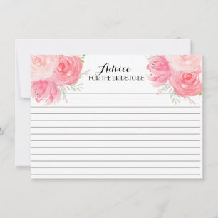 Pink FLowers Beautiful Floral Advice Cards