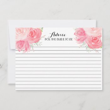 Pink Flowers  Beautiful Floral Advice Cards by MakinMemoriesonPaper at Zazzle