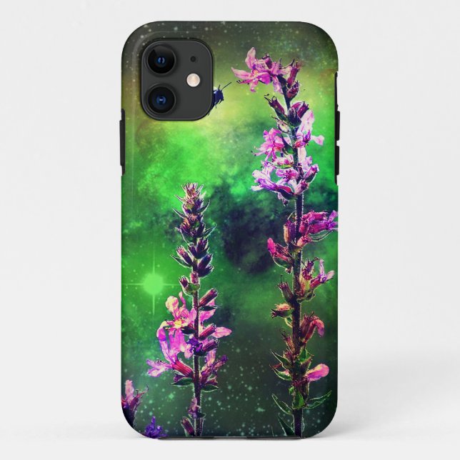 Pink Flowers & Bee Against The World Case-Mate iPhone Case (Back)