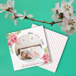 Pink Flowers Best Mom Ever Mother&#39;s Day Photo Holi Holiday Card at Zazzle