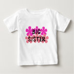 Pink Flowers Big Sister T-shirts and Gifts