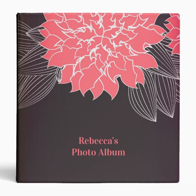 Pink Flowers Binder Photo Album (Front)