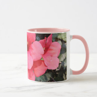 Pink Flowers Black 325 ml  Ringer Combo Mug
