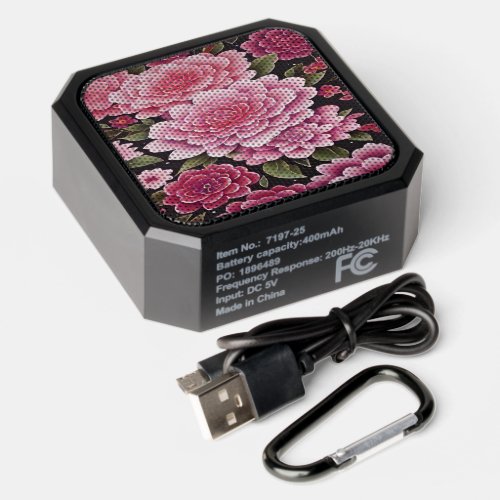 Pink Flowers Blackwater Bluetooth Speaker