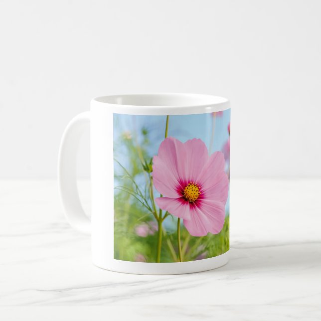 Pink Flowers Bloom Mug (Front Left)