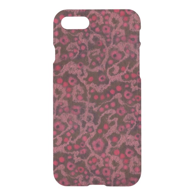 Pink Flowers, Blush Curves abstract floral pattern Uncommon iPhone Case (Back)