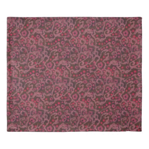Pink Flowers Blush Curves fiber art felt pattern Duvet Cover