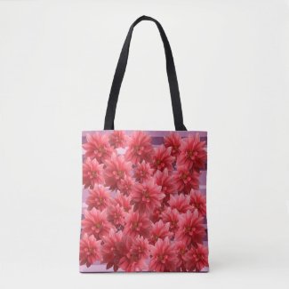 Pink Flowers  Botanical Art  Tote Bag