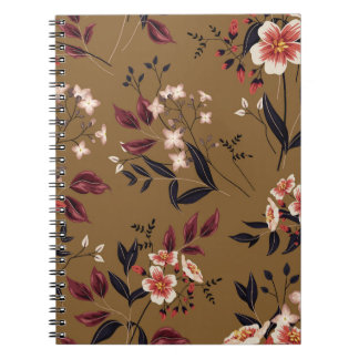 Pink flowers branch, abstract composition. notebook